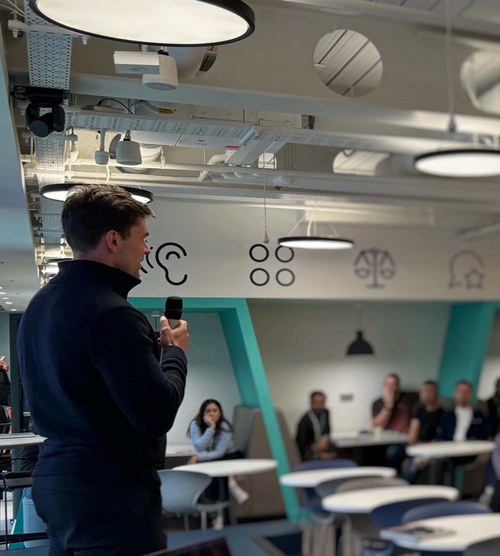 Presenting on stage to an audience