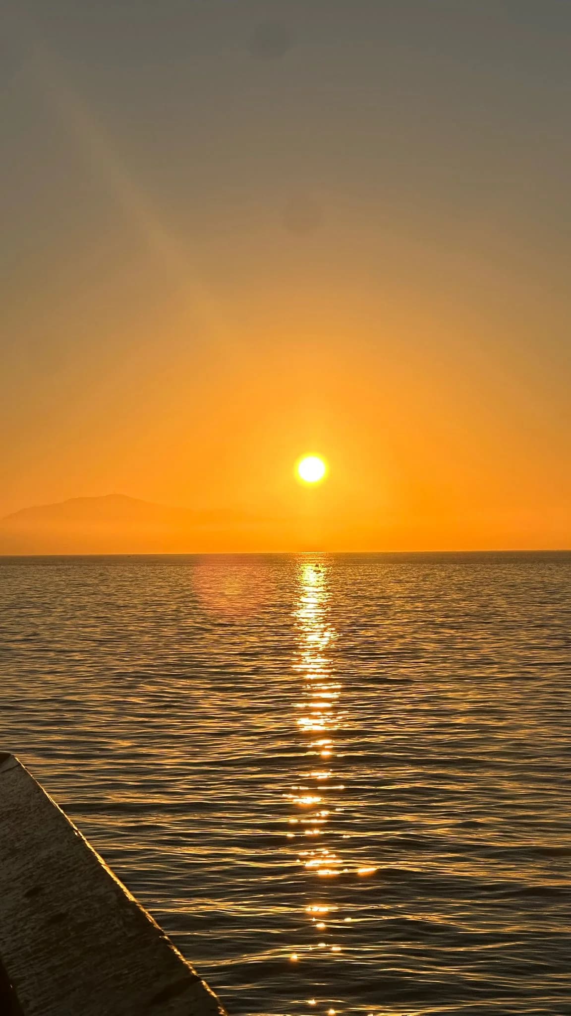 Sunset over the water in Santa Barbara